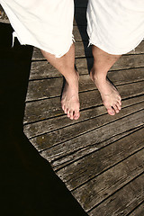 Image showing man on the bridge