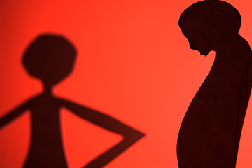 Image showing man and woman silhouette