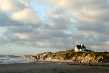 Image showing summer in denmark:  beach of loekken,