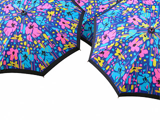 Image showing Abstract colourful umbrellas