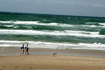 Image showing  tourists on the beach