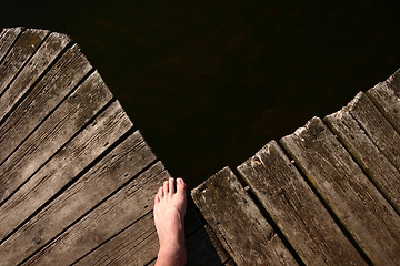 Image showing man on the bridge