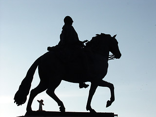 Image showing riding horses