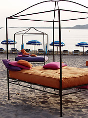 Image showing  bed on the beach