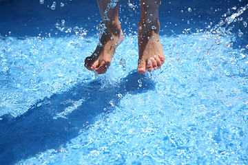 Image showing  child  and water