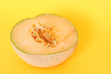 Image showing Half cantaloupe