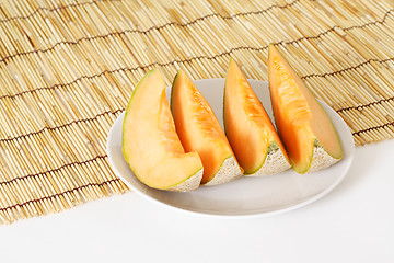 Image showing Cantaloupe slices