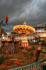 Image showing Scenes of halloween with pumpkins