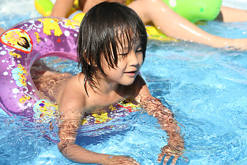 Image showing  child  and water