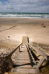 Image showing summer in denmark:  beach of loekken,