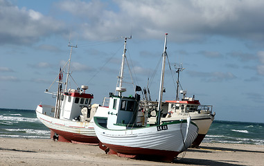 Image showing fishing boats in denmark