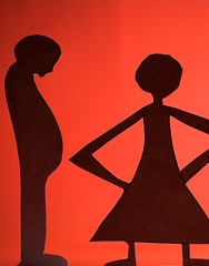 Image showing man and woman silhouette