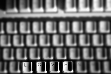 Image showing love on keyboard