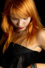 Image showing dark redhead portrait