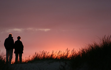 Image showing  couples on the beach