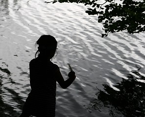 Image showing  child  and water