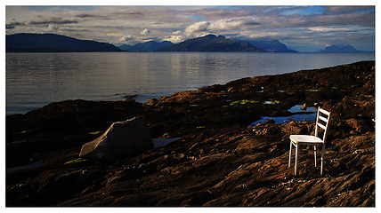 Image showing Chair by the waterfront