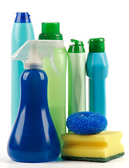 Image showing Cleaning Supplies with spray bottle