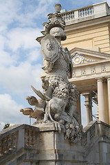 Image showing Schloß Schönbrun; Gloriette, detail and statue