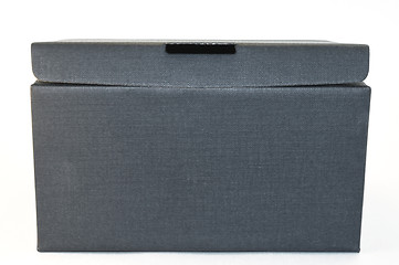 Image showing Box textured black isolated on white background