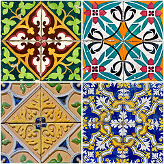 Image showing Vintage ceramic tiles