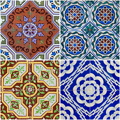 Image showing Vintage ceramic tiles