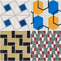 Image showing Vintage ceramic tiles