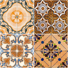 Image showing Vintage ceramic tiles