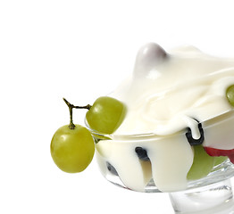 Image showing Fruits With Yogurt