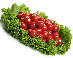 Image showing Tomatoes And Salad Leaves