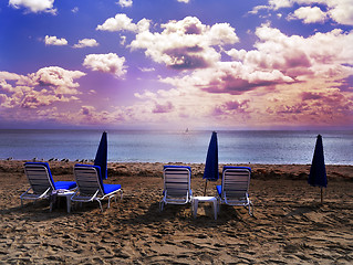 Image showing Beach At Sunset 