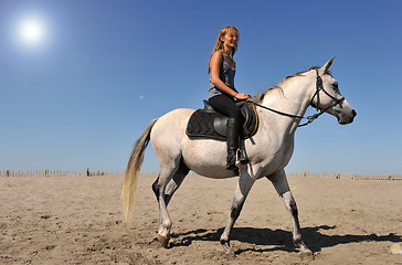 Image showing riding girl