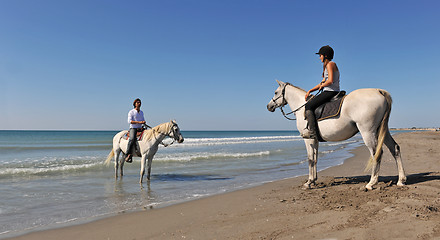 Image showing horseback riding in holidays