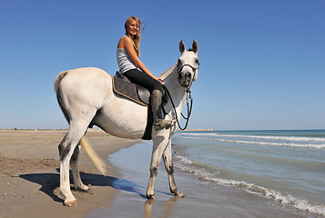 Image showing smiling riding girl