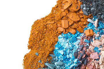 Image showing set of multicolor crushed eyeshadows