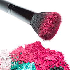 Image showing set of multicolor crushed eyeshadows