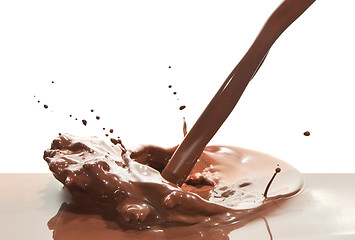 Image showing pouring chocolate