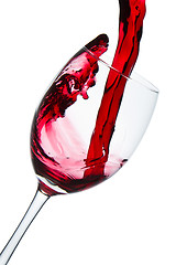 Image showing red wine glass