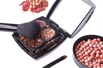 Image showing crushed compact eyeshadows