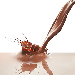 Image showing pouring chocolate