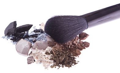 Image showing multicolored crushed eyeshadows