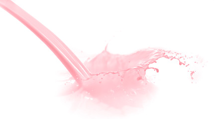 Image showing strawberry milk splash