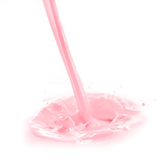 Image showing strawberry milk splash