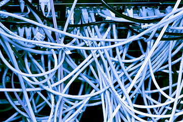 Image showing cables connected to servers 