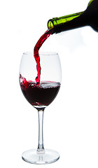 Image showing red wine glass