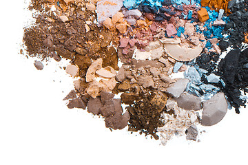 Image showing set of multicolor crushed eyeshadows