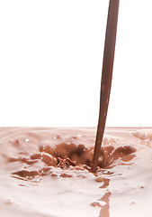 Image showing pouring chocolate