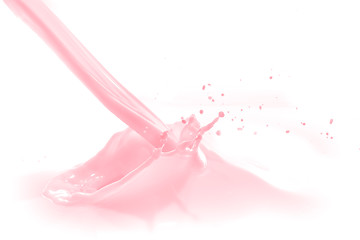 Image showing strawberry milk splash