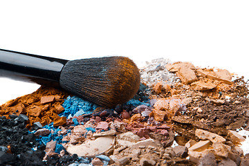 Image showing set of multicolor crushed eyeshadows