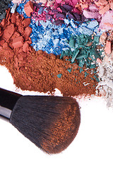 Image showing set of multicolor crushed eyeshadows